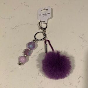 Purple keychain/bag charm